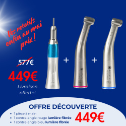 LOT 1 contre angle rouge + 1 contre angle bleu + 1 pièce à main