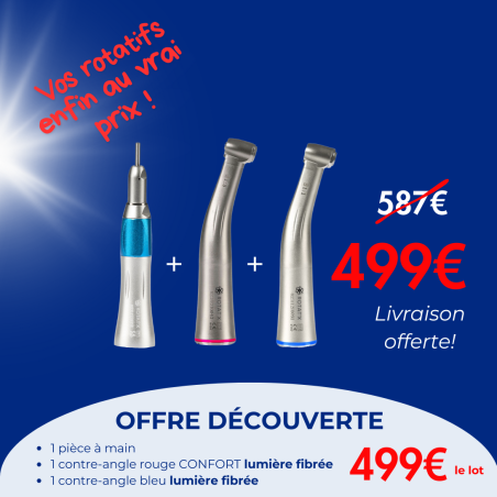 LOT 1 contre angle rouge + 1 contre angle bleu + 1 pièce à main