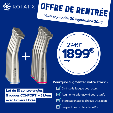 LOT DE 10 Contre-angles : 5 rouges CONFORT + 5 bleus