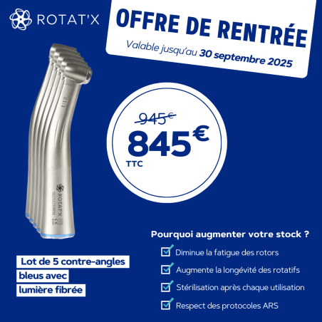 Lot de 5 Contre-angles bleus TITANE 1:1 SPRAY - AVEC LUMIÈRE fibrée