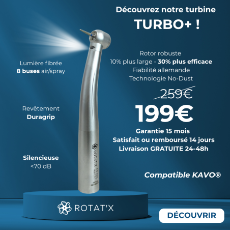 Turbine TURBO+ compatible KAVO®  - AVEC LUMIÉRE