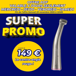 Contre-angle rouge 1:5 titane et lumière fibrée