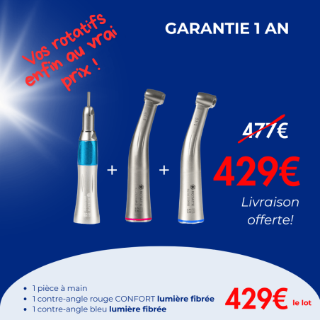 LOT 1 contre angle rouge + 1 contre angle bleu + 1 pièce à main