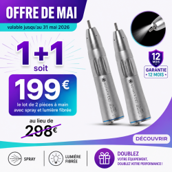 Pièce à main AVEC spray AVEC lumière fibrée
