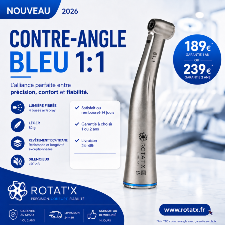 Contre-angle bleu TITANE 1:1 SPRAY - AVEC LUMIÈRE fibrée