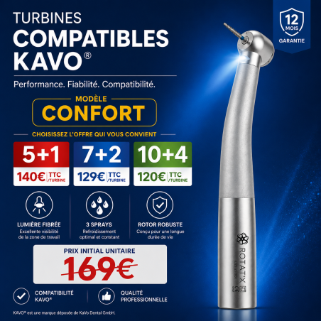 Turbine CONFORT compatible KAVO - AVEC LUMIÈRE