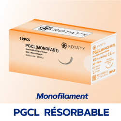 Fil de suture - PGCL - Boîte de 12 fils résorbables MONOFILAMENT