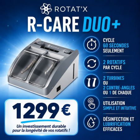 R-Care Duo+ Automate de désinfection et lubrification des rotatifs